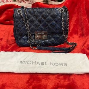 Blue Snakeskin Michael Kors Purse